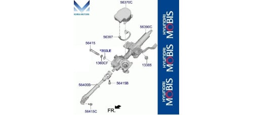 mobis steering column shaft hyundai elantra 2020-23